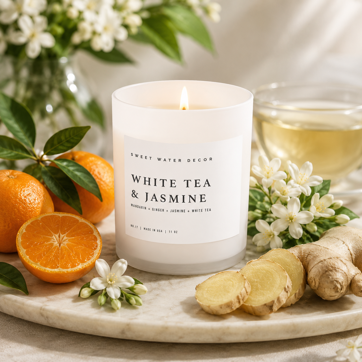 White Tea and Jasmine Soy Candle