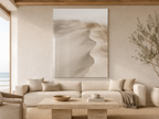 Acrylic Print - Neutral Beach Sand Dune Wall Art (French Cleat Hanging)