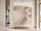 Acrylic Print - Neutral Beach Sand Dune Wall Art (French Cleat Hanging)