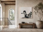 Horse Rider Acrylic Wall Art, Black and White Equestrian Photography, Freedom Art Print
